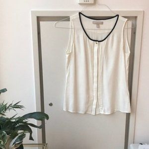 Banana Republic white, sleeveless blouse